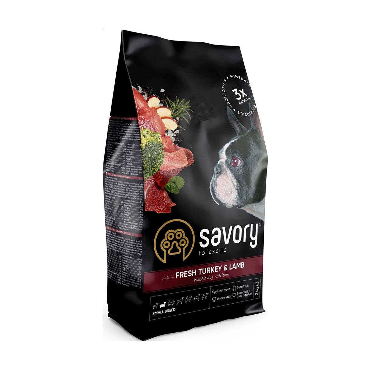 Сухий корм для собак малих порід Savory Small Breed Fresh Turkey &amp; Lamb з свіжим м'ясом індички та ягня, 3 кг