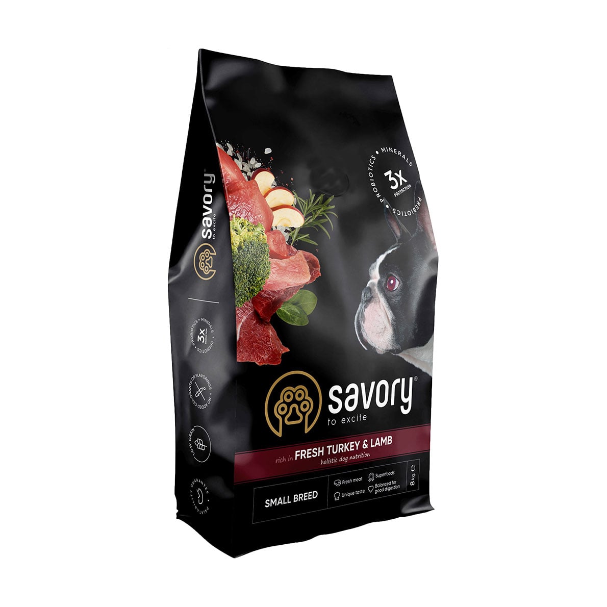 Сухий корм для собак малих порід Savory Small Breed Fresh Turkey &amp; Lamb з свіжим м'ясом індички та ягня, 8 кг